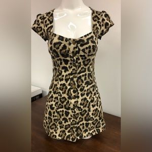 AUDREY 3 PLUS ONE LEOPARD MINI DRESS IN SIZE SMALL